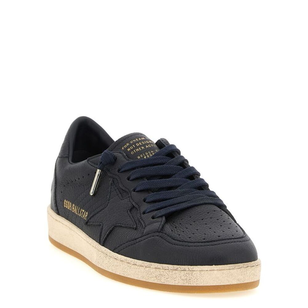 Golden Goose Blue Cowhide Low Top Men's Sneakers - Picture 3 of 5